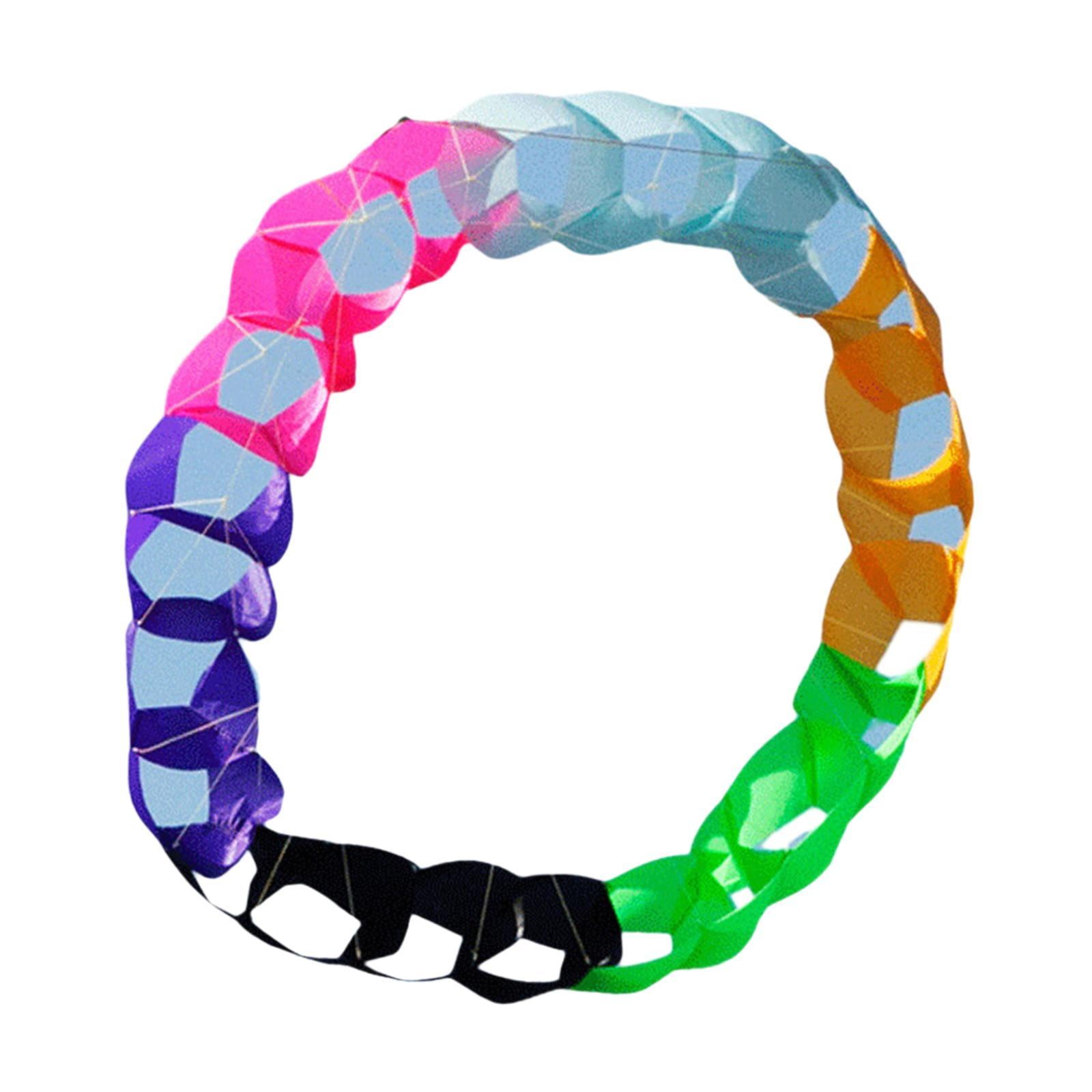 Baoblaze 3D Fly Kite Multicolor Outdoor Sports Folding Flying Toy Novelty Leisure Sports 24holes 384cm