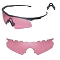 thumbnail image 1 of Walleva Pink Vented Replacement Lenses And Black Nosepad For Oakley M Frame Hybrid Sunglasses, 1 of 5