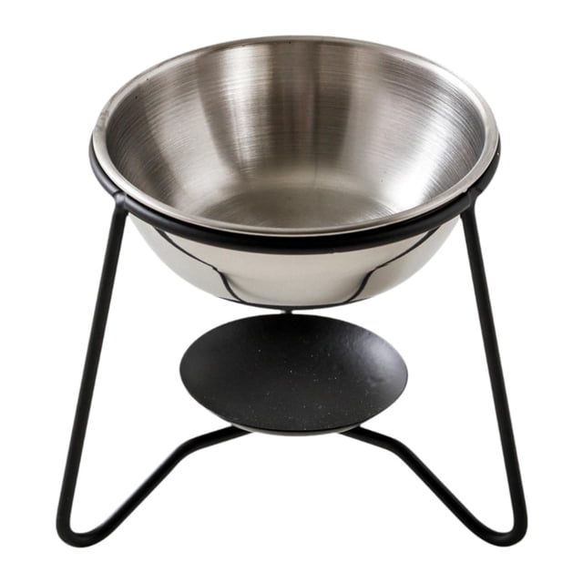 Quemadores de aceites esenciales, portavelas de hierro decorativo, quemador de derretidas fácil de usar, quemador de aroma para oficina y Negro Plata