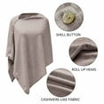 thumbnail image 3 of PULI Women's Versatile Knitted Scarf Poncho Sweater with Buttons Light Weight Spring Summer Autumn Shawl Poncho Cape Cardigan, 3 of 8