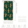 thumbnail image 5 of Christmas Cute Gingerbread Decor Shower Curtain,Gingerbread Candy Canes On Dark Bathroom Decor Polyester Fiber Plastic Rings Quick-Drying Waterproof for Bathtubs/Bathroom, 72x36 inches, 5 of 6