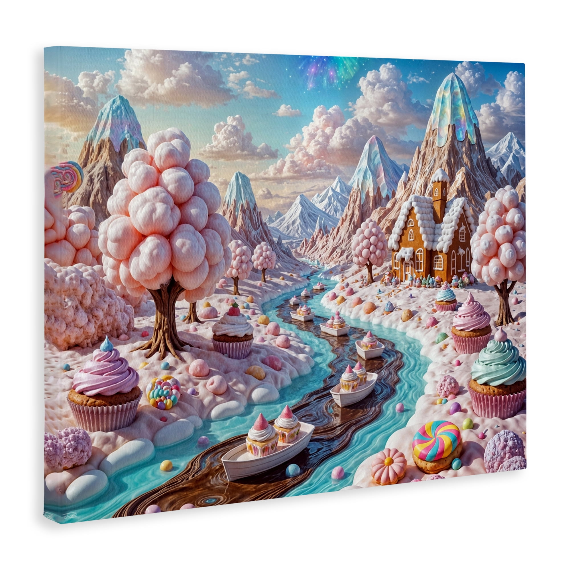 Stupell Industries Dreamlike Candy Land Whimsy Canvas Wall Art, design by Tabz Jones