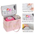 thumbnail image 3 of Organizador de esmaltes de uñas LEFOR·Z, bolsa de almacenamiento de doble capa, 3 of 7