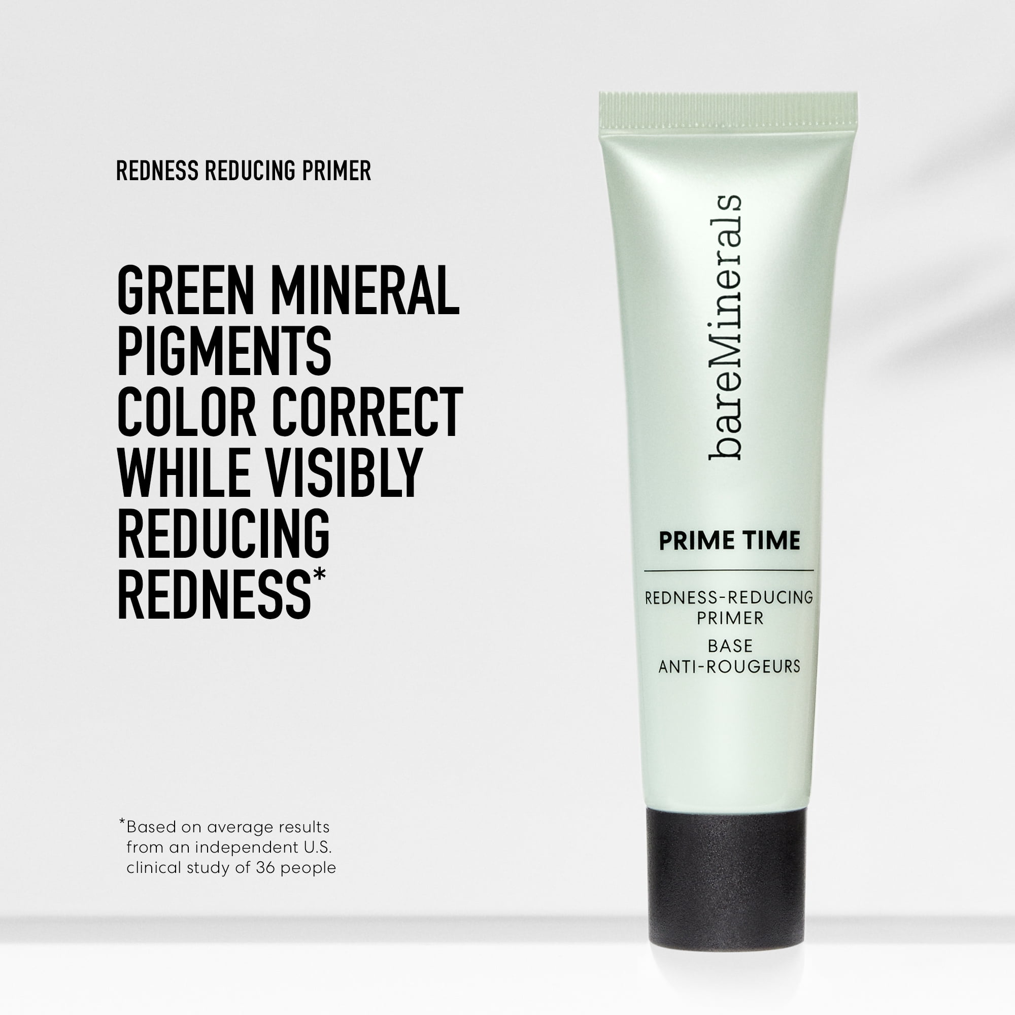 bareMinerals Prime Time Redness Reducing Primer, Face Primer, 1 oz
