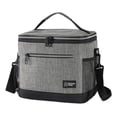 thumbnail image 3 of CoreLiving Insulated Lunch Box for Women Men, Medium Soft Cooler Bag Portable Tote Thermal Carrier, Adult Leakproof Lunch Container Holder for Work Office Picnic Travel Grey, 3 of 8