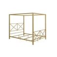 thumbnail image 5 of DHP Rosedale Metal Canopy Poster Bed Frame, Queen, Gold, 5 of 13