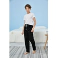 thumbnail image 4 of HiddenValor Boys Knit Cotton Pajama Lounge Pants with Pockets - Black, X-Large, 4 of 6