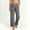 Gray, variant on Women's High-Waist Wide Leg Pants, Elastic Waist with Drawstring, Casual Trousers with Pockets for Everyday Use Blue S