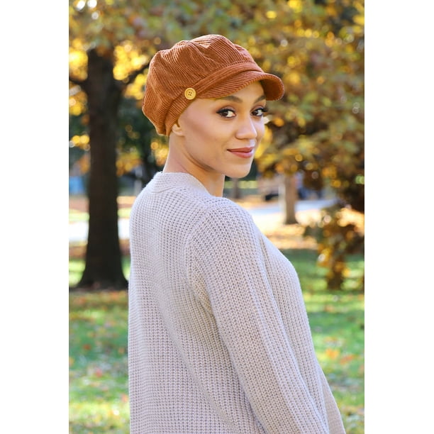 Brianna Newsboy Cap for Women Cancer Headwear Chemo Hat Cabbie Ladies