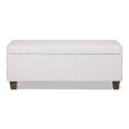 thumbnail image 3 of Bouclair White Faux Leather Storage Bench, 3 of 10