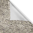 thumbnail image 5 of Ambesonne Abstract Valance & Curtain 3 Pcs Set, Abstract Brown Swirl Print, 55"x36", Dusk Dark Taupe Off White, 5 of 7