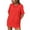 Red, variant on Women Plus Size Tunic Tops Solid Color Tee Shirts Summer Fashion Tops Lightweight Tunic Shirt Sales Today