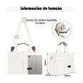 thumbnail image 2 of 2 Uds Bolsas Tote De Pana Con Múltiples Bolsillos Para Mujer blanco, 2 of 4