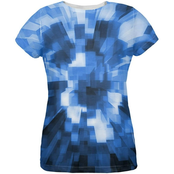 World Game Builder Water Blocks All Over Womens T Shirt Multi X-LG