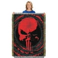 thumbnail image 4 of Northwest Marvel's Punisher, 'Center Target' Woven Tapestry Throw Blanket 48" x 60", 4 of 5