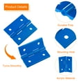 thumbnail image 4 of Uxcell 4Pack 45x38mm Acrylic Hinges Hardware Folding Hinge with Screws Nuts, Blue, 4 of 6