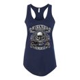 thumbnail image 2 of Lucky 7 Live to Ride Bikes Booze Broads USA Est 1903 | Womens Fashion Jersey Racerback Tank Top, Navy, Medium, 2 of 4