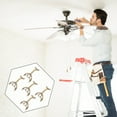 thumbnail image 4 of 5pcs Ceiling Fan Blade Arm Replacement Ceiling Fan Blade Support Rod Arms for Ceiling Fan Maintenance Repair Installation Supplies Coffee, 4 of 8