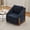 Blue, variant on Noble House Brynn Chenille Modern Upholstered Armchair, Wood Accent Chair with Cushioned Seat and Backrest, Blue