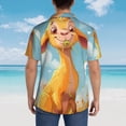 thumbnail image 4 of Fotbe Happy Goat In Meadow Camisa Hawaiana para Hombre Unisex – Camisa Casual de Verano con Botones de Manga Corta de Algodón y Lino,Large, 4 of 7