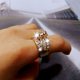 thumbnail image 5 of Plated Chunky Ring Pear Shaped Zirconia Wedding Ring For Women, 5 of 7