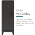 thumbnail image 2 of Space Solutions 42.5"H 3 Shelf Metal Storage Locker Cabinet 3" Legs -  Black, 2 of 10