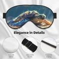 thumbnail image 4 of Cauagu Sunshine Underwater Sand Turtle Print Sleep Eye Mask, Blindfold Eye Sleep Shade Cover with Elastic Strap/Headband Eye Cover Eyeshade for Night Sleeping/Travel Nap, 4 of 7