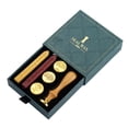 thumbnail image 4 of Cabezales de sellos de cera,Kits de sellos de cera para sobres de San Valentín,Bodas Vacaciones Ceras Estampadores Ceras Cabezales para sellos,Sellos de ceras de sellado con Ceras Dobles Verde, 4 of 9