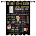 thumbnail image 2 of Laundry Room Rules Modern Curtains for Living Room Luxury Window Treatments Bedroom Kitchen Curtains Drapes, 2 of 7