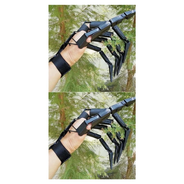 Inteprter Emulsión Halloween Dedos Articulados Guantes Dedos Extensiones Dedos Blanco Derecho Type1