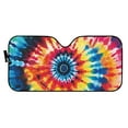 thumbnail image 2 of Yuyamidu Whilpool Tie Dye Car Sunshades for Windshield Rainbow Car Sun Shade Windshield Cover Auto Accessories Universal Window Shades for Car SUV Truck, 2 of 5