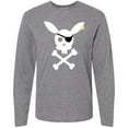 thumbnail image 3 of Inktastic Cute Easter Pirate Bunny with Eyepatch and Earring Long Sleeve T-Shirt, 3 of 5