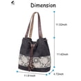 thumbnail image 2 of PULLIMORE Women Casual Canvas Handbags Hobo Printing Crossbody Shoulder Tote Bags Retro Messenger Bag (Blue), 2 of 4