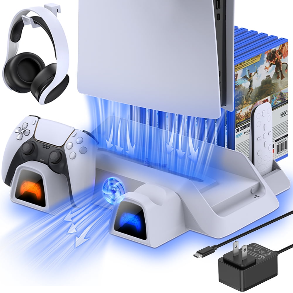 Save .99 on PS5 Stand Cooling Fan with Dual PS5 Controller Charger Dock @ Walmart