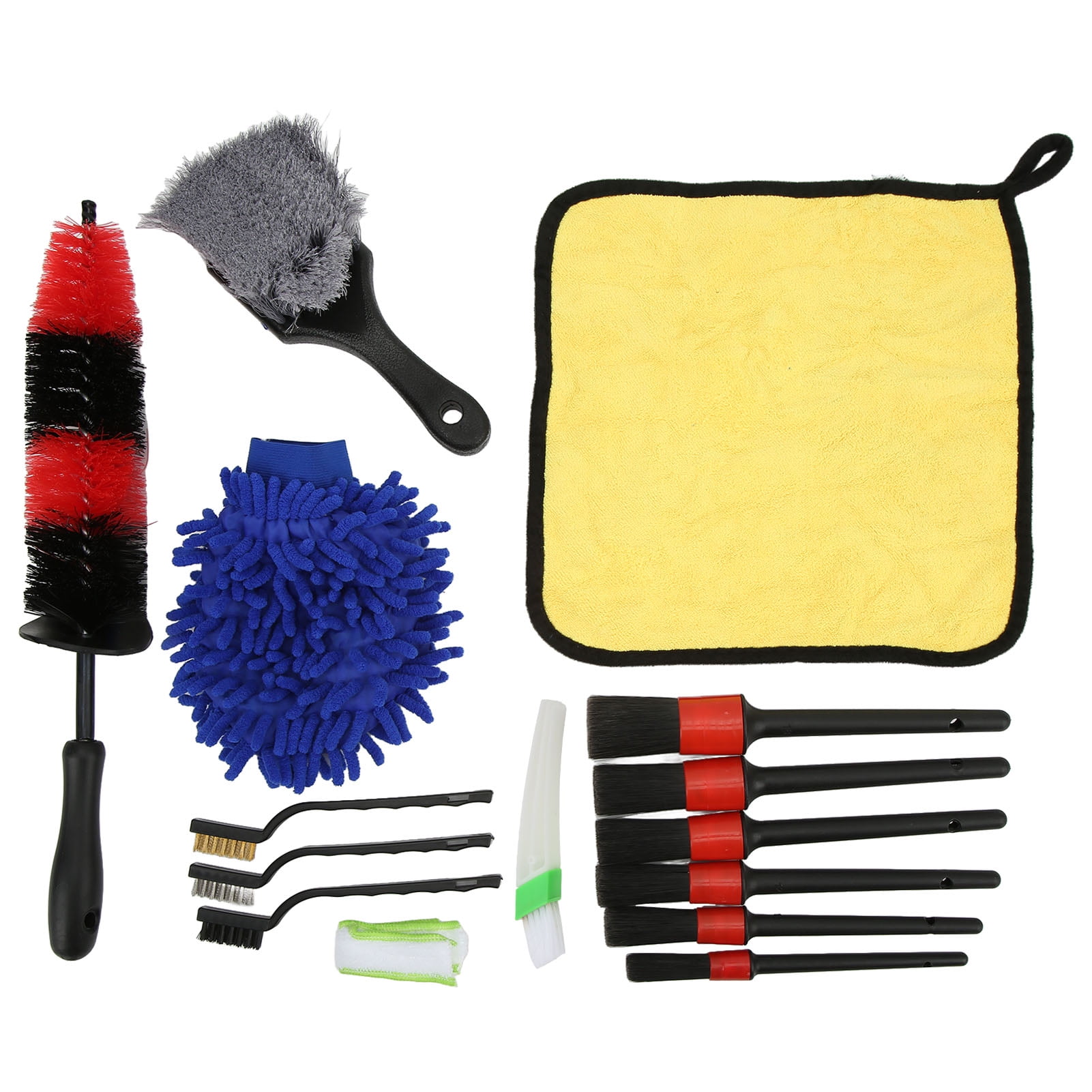 LYUMO Car Cleaning Wash Kit,Interior Exterior Detailing Tools,15pcs Car Cleaning Kit Car Detailing Brush Set for Cars Trucks Motorcycles Bicycles