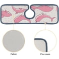 thumbnail image 5 of 2 Pcs SKYSONIC Faucet Absorbent Mat Pink Whales Sharks Washable Counter Drying Pads Behind Faucet for Kitchen Bathroom, 5 of 7