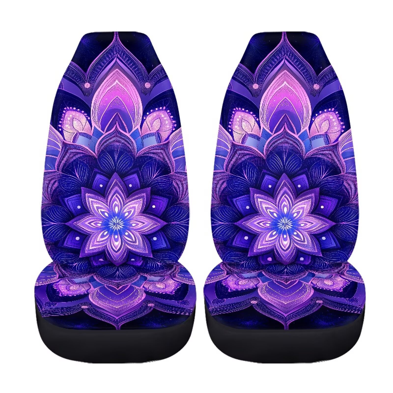 Binienty Abstract Boho Car Seat Covers Mandala Floral Automotive Front Seat Covers Set of 2 Pack for SUV Truck Van Car Interior Accessories