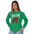thumbnail image 4 of Christmas Team Elf Santa's Helper Long Sleeve TShirt Men Women Brisco Brands 3X, 4 of 6