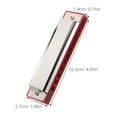 thumbnail image 2 of FENGGUIQU Harmonica Professionnel en Métal Rouge avec 10 Trous 20 Tons et Étui de Rangement Portable Noir, 2 of 8