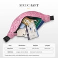 thumbnail image 4 of Easygdp Pink Glitter Fanny Pack for Men Women,Fashion Waist Packs,Travel Hiking Chest Bag Daypack, 4 of 7