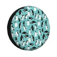 thumbnail image 1 of Fotbe Penguins Funda de Llanta de Repuesto con Estampado, Engrosada, Ajuste Universal para Jeep, Remolque, RV, SUV, Camión-16 inch, 1 of 6