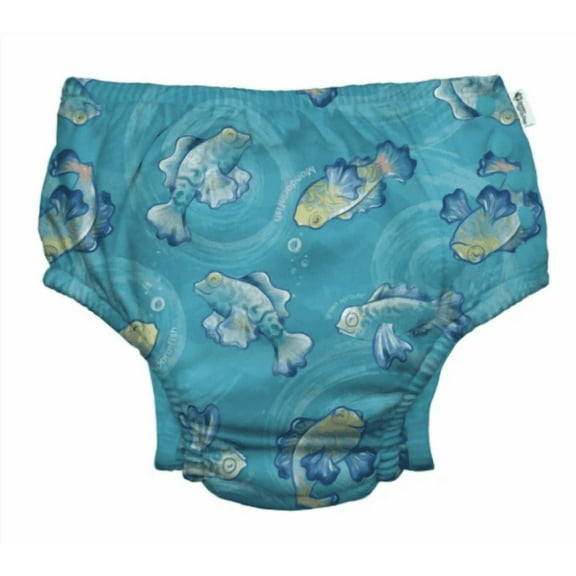 Green Sprouts Eco Snap Swim Diaper-Teal FIsh 24months