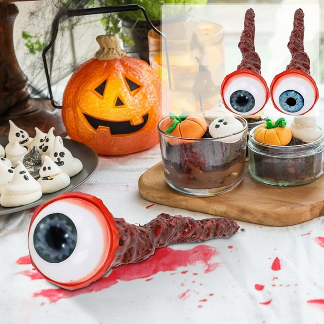 Muleta con Forma de Ojo | Bastón con Forma de Ojo Pintado a Mano con Núcleo de Aluminio de Grado Aeronáutico | Mango Ligero y Ergonómico | Altura Ajustable (76-97 Cm) | Accesorio para Halloween y Cos