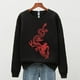 thumbnail image 2 of Moda mujer casual manga larga simp impreso damas tops sudaderas Fridja hj2976, 2 of 4