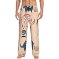 thumbnail image 2 of Lsque Cute Ink Drawn Elephants Print Men's Pajama Pants, Lounge Pant - Comfortable Home Wear,Elastic Waistband, Stylish Design-Medium, 2 of 9