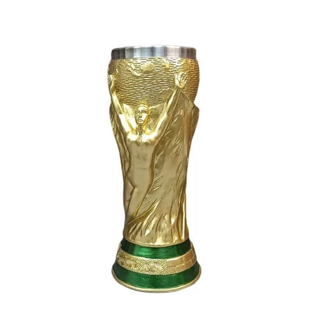 2026 World Cup Fan Souvenirs, Gold Stainless Steel Soccer Beer Mug, Metal Soccer Drinking Cup, Collectible Novelty Beverage Drinkware, Match Day Viewing Party Decor For Sports Fans