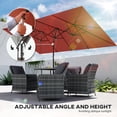 thumbnail image 4 of Outsunny Parasol de Patio Double Face de 10 Pi avec Inclinaison, Hauteur Réglable, Rouge, 4 of 10