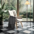 thumbnail image 3 of Homy Casa Modern Upholstered Accent Chair, Comfy Fabric Armchair with Wood Legs for Living Room or Bedroom, 3 of 9