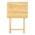 Mainstays Indoor Single Folding TV Tray Table Natural L 19 x W 15 x H