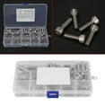 thumbnail image 1 of 135pcs M2.5 M3 M4 M5 M6 M8 304 Tornillos De Tapa De La Cabeza De La Cabeza Hexadecimal De Acero Inoxidable Conjunto De Tornillos De La Cabeza Del Zócalo De Acero Inoxidable, Para, 1 of 7